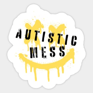 Autistic Mess Spraypaint Sticker